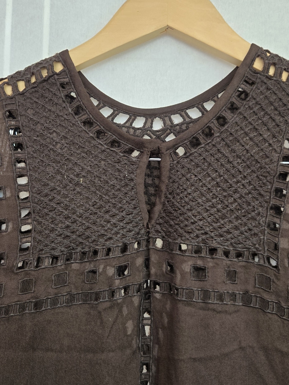 Isabel Marant Brown Viscose Dress With Fringe - Picture 4 of 12